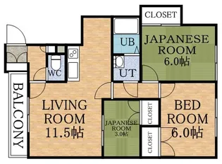 シャトーウェステリア【302号室】の間取り
