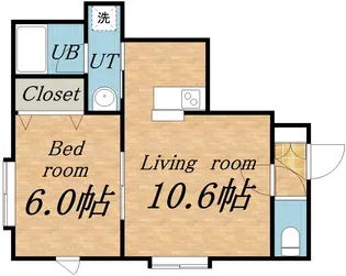 レユシール弐番館【101号室】の間取り