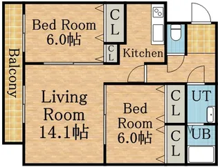 OMレジデンス新川駅前【105号室】の間取り