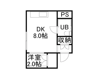 ノース18【206号室】の間取り