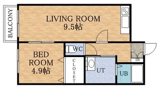 ディスティニー【3階】の間取り