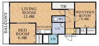 アメニティ発寒【4階】の間取り