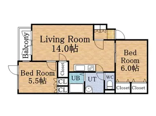 ノルド山の手【4階】の間取り