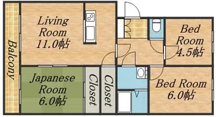 デイトナ【2階】の間取り