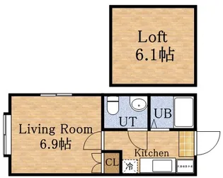 リファイン発寒中央【105号室】の間取り