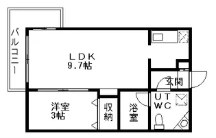 グランメール弘道舘第2【405号室】の間取り