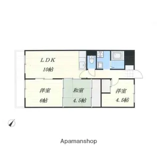 北海道札幌市西区山の手三条2丁目【マンション】の間取り