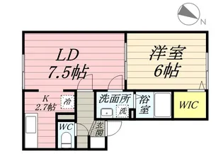 セジュール西野【202号室】の間取り