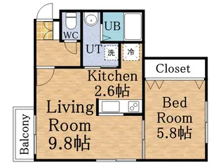 セントベル八軒【2階】の間取り