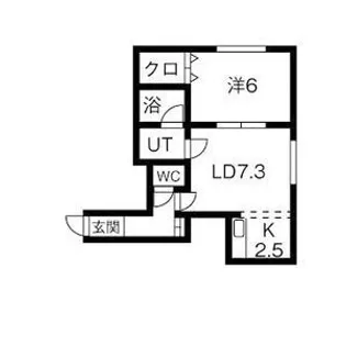 グランサーガ琴似【105号室】の間取り