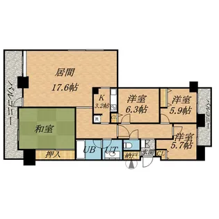 エスセーナ北10条ルネス【0906号室】の間取り