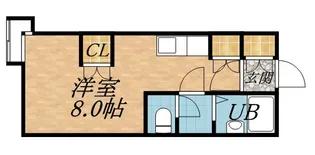 ラミアール札幌【13号室】の間取り