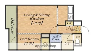 エスパシオ琴似【1003号室】の間取り