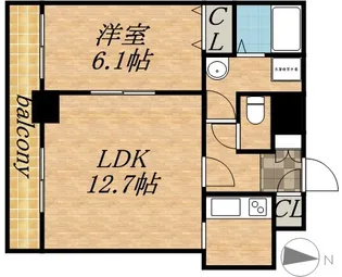 ティアラタワー中島倶楽部【13階】の間取り