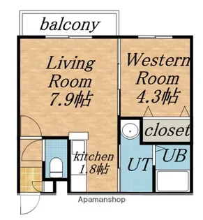 パインヴィレッジⅢ【305号室】の間取り