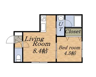 クラウディア山の手【105号室】の間取り