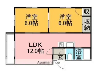 センチュリー山の手Ⅱ【301号室】の間取り
