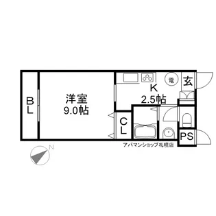 宮の森パークハイム【407号室】の間取り