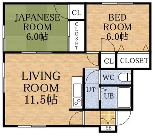 西野三条コーポラス【1階】の間取り