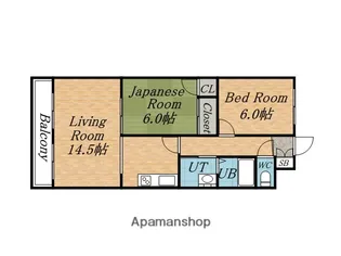 総業八軒ハイム【4階】の間取り