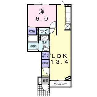 エスフィオーレ南【1階】の間取り
