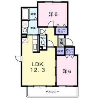 シルエーラ 山の手【2階】の間取り