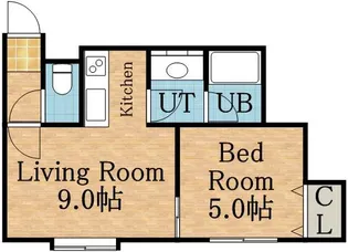 ボヌール【103号室】の間取り