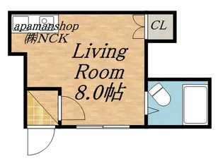 サンコーポ24B【6号室】の間取り