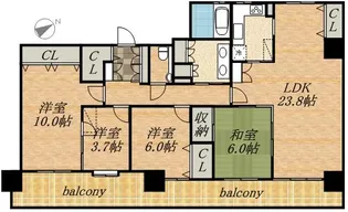 SーFORT中島公園【1303号室】の間取り