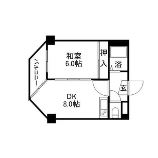 サブウェイ24【202号室】の間取り