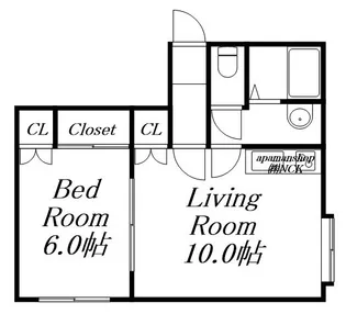 ニューウエスト八軒【3階】の間取り