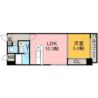 サザンランドマーク北大【303号室】の間取り