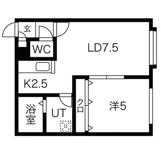 サンテラス手稲本町【202号室】の間取り