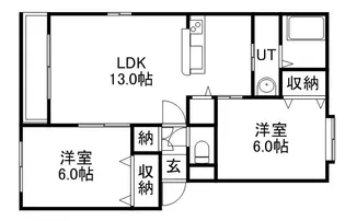 レオーネ新琴似【205号室】の間取り