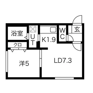RUGGER西町【306号室】の間取り
