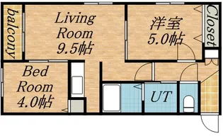 クラッセ円山 EAST【00405号室】の間取り