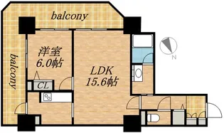 PRIME URBAN札幌 RIVER FRONT【01803号室】の間取り