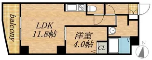 プルミエール札幌【00503号室】の間取り