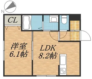 エフビル6【201号室】の間取り
