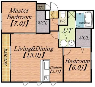 サージュブリエⅠ【1階】の間取り