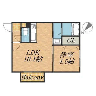 グランディール24軒【4階】の間取り