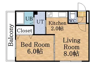 ドリーバーデン宮の沢【0302号室】の間取り