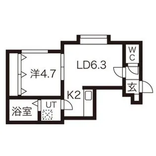 フェリスファミリアⅤ【206号室】の間取り