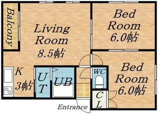 ルミエール麻布【2階】の間取り