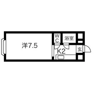 ハイデンスMM八軒【2階】の間取り