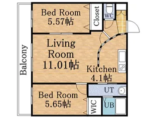 ガーデンテラス24【4階】の間取り