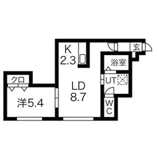 グランフェリーチェ曙【1階】の間取り