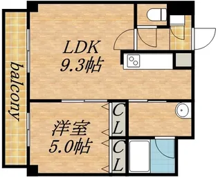 フィオーレクレッシェレ【2階】の間取り