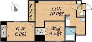 セントポーリア弐番館【0505号室】の間取り