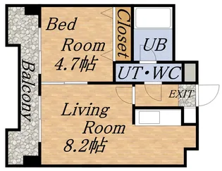 タクメナー【802号室】の間取り